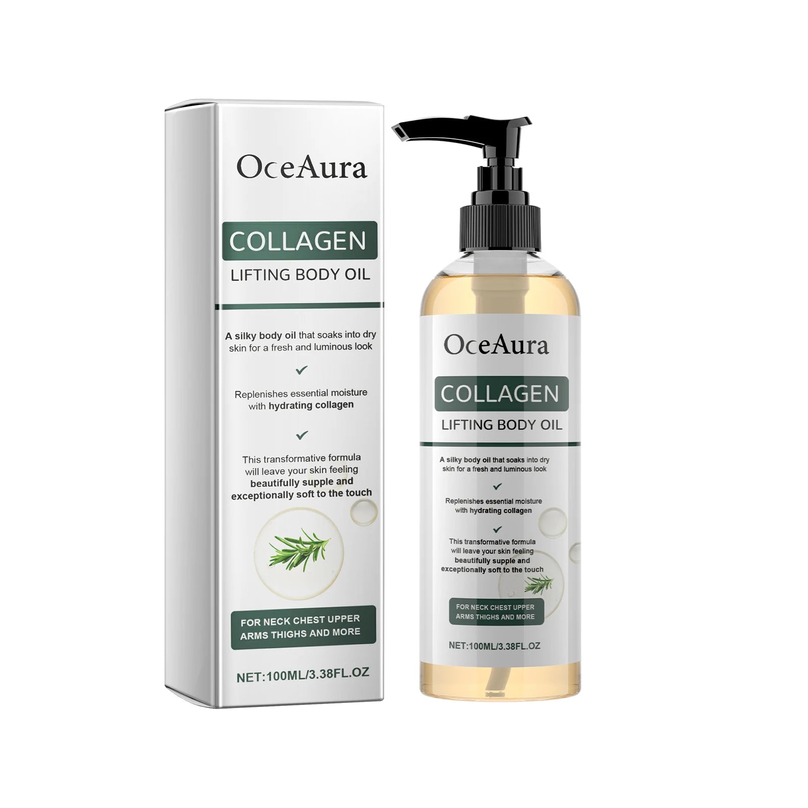 100ML Collagen Body Essence Oil Daily Moisturizing Enhance Skin Elasticity Non-greasy Reduce Dryness Tightening Body Care Oil
