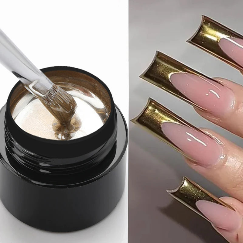 BORN PRETTY 5ml Super Sliver Metallic Gel Nail Polish Holographics Metal Effect Painting Liner DIY Nail Art Decoration Varnish
