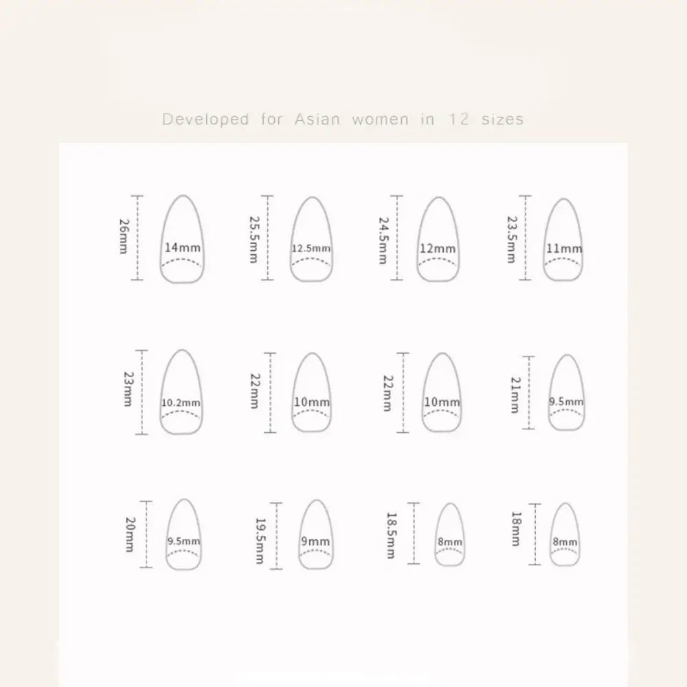 Manicure Long Almond False Nails Purple French Press on Nails Detachable Cat's Eye Cherry Fake Nials DIY