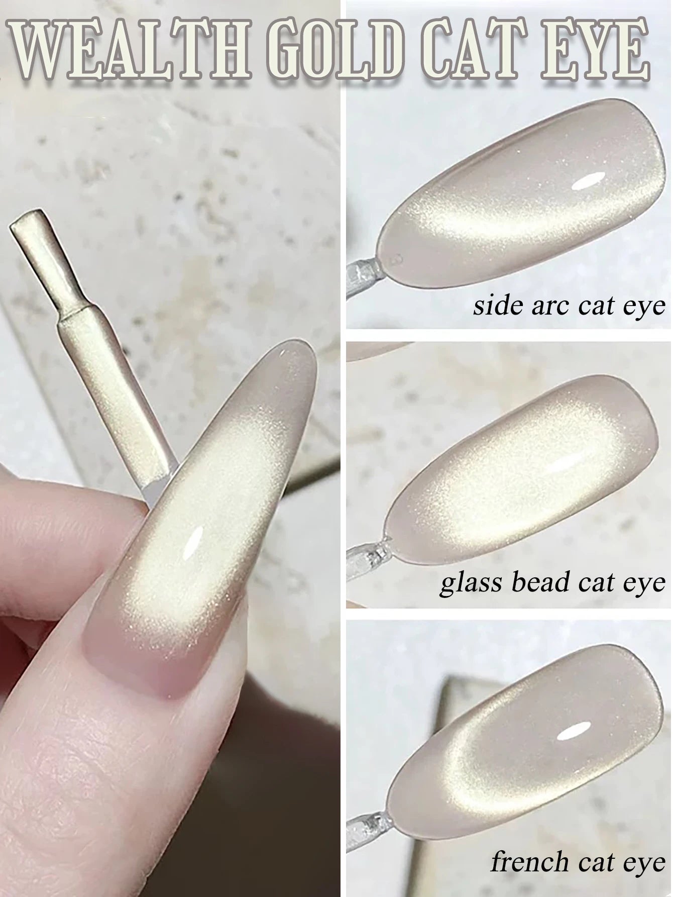 TC 10ml Holographic Glitter Mirror Porcelain White Cat Eye Gel Polish Magnetic Galactic Effect Gel Nail Polish Soak Off UV LED