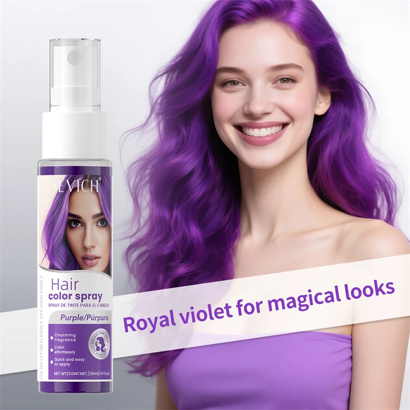 Halloween Hair Color Spray Disposable Hair Dye Spray DIY One-Time Hair Color Liquid Washable 8 colors Party Hair Styling Spray
