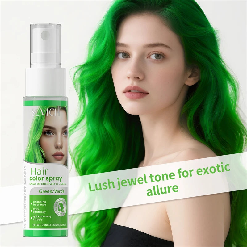 Halloween Hair Color Spray Disposable Hair Dye Spray DIY One-Time Hair Color Liquid Washable 8 colors Party Hair Styling Spray