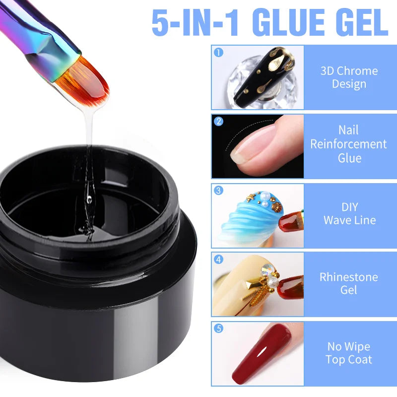 BORN PRETTY 5ml Super Sliver Metallic Gel Nail Polish Holographics Metal Effect Painting Liner DIY Nail Art Decoration Varnish