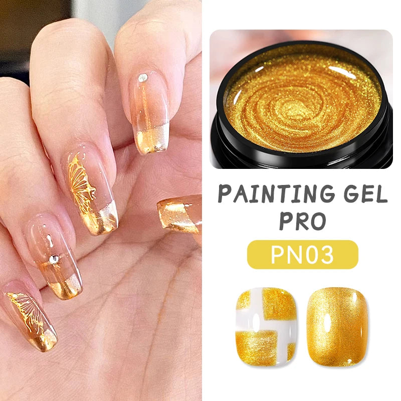 BORN PRETTY 5ml Super Sliver Metallic Gel Nail Polish Holographics Metal Effect Painting Liner DIY Nail Art Decoration Varnish