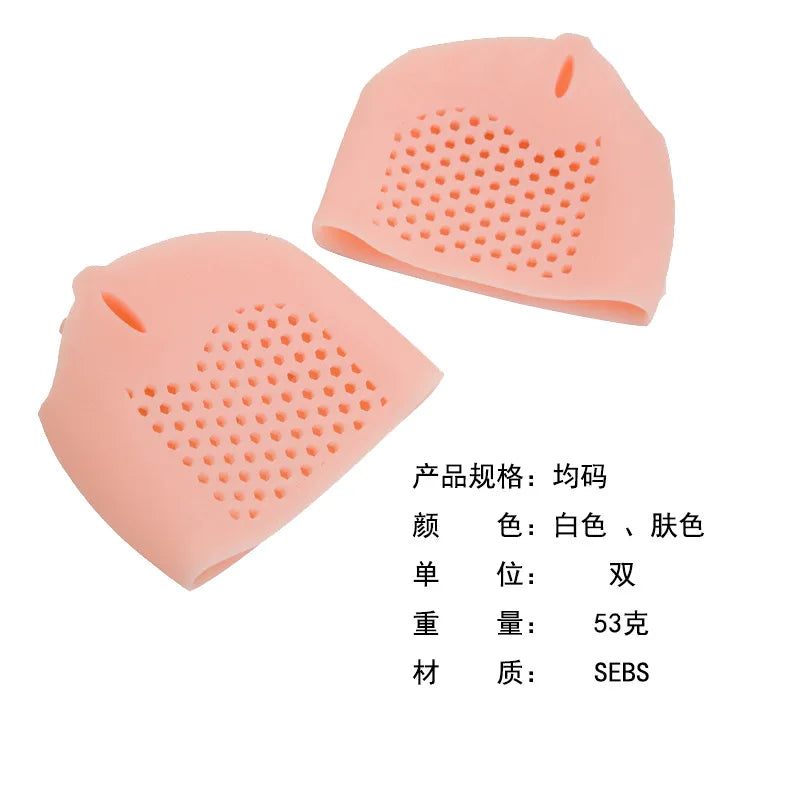 2pcs Silicone Forefoot Pads Gel Insoles Pads Toe Separator Cushion Pad Pain Relief Insoles Finger Toe Valgus Corrector Gel Pads