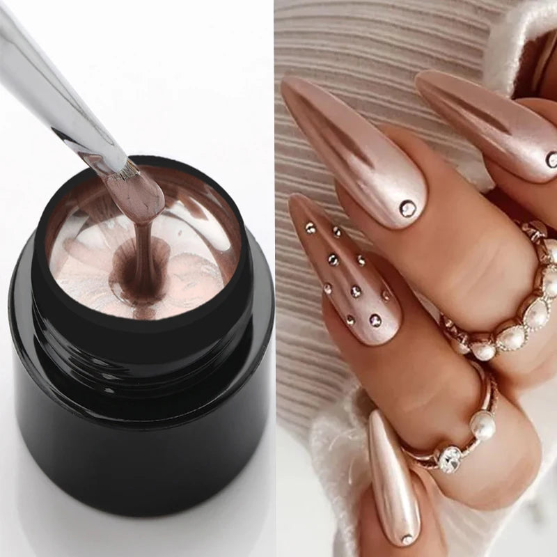 BORN PRETTY 5ml Super Sliver Metallic Gel Nail Polish Holographics Metal Effect Painting Liner DIY Nail Art Decoration Varnish